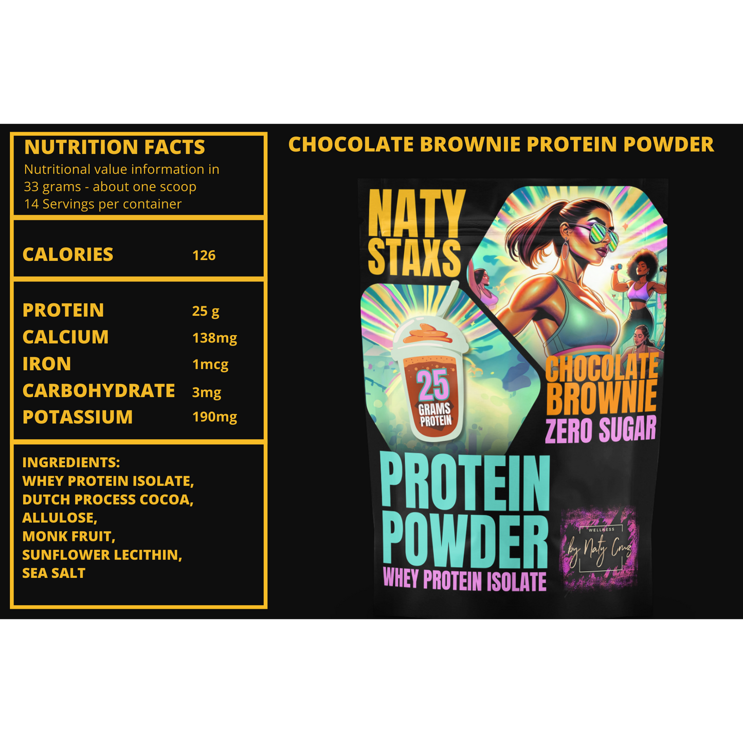 Chocolate Brownie Protein Powder - 12oz