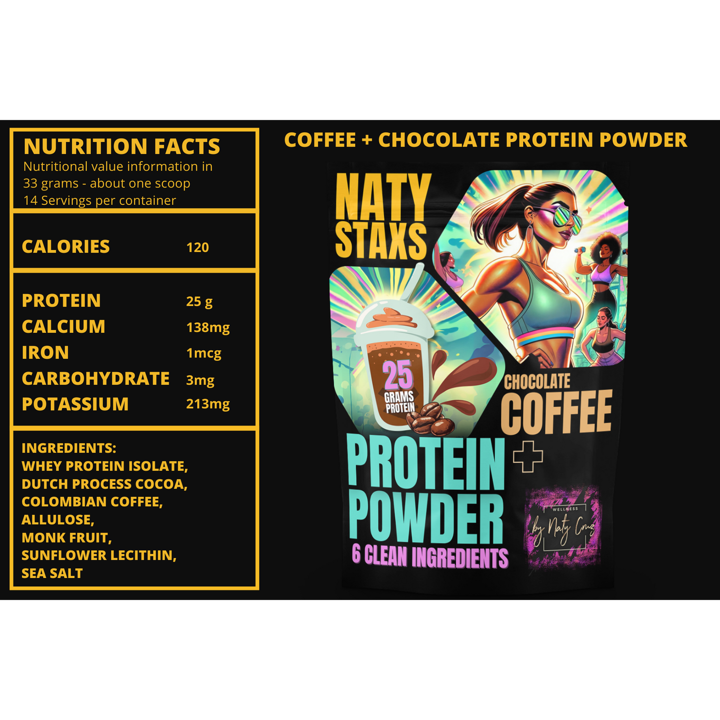 Coffee + Chocolate Protein Powder - 12 oz