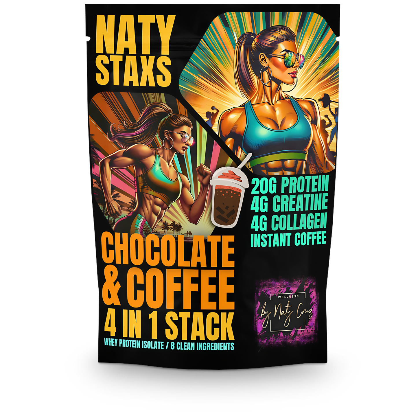 All-In-One - Fully Stax'd Coffee + Chocolate Protein Powder + Collagen + Creatine 12oz